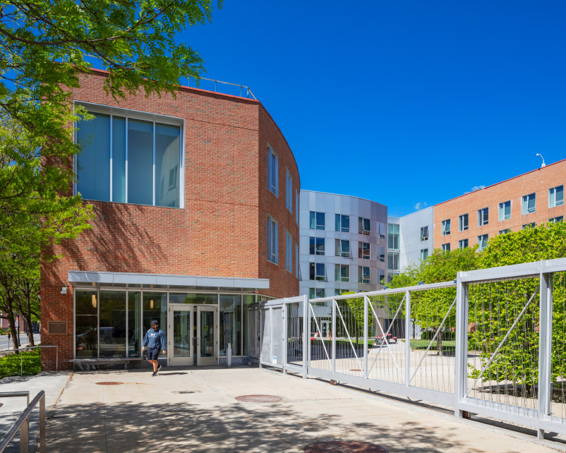 Entrance to a graduate residence